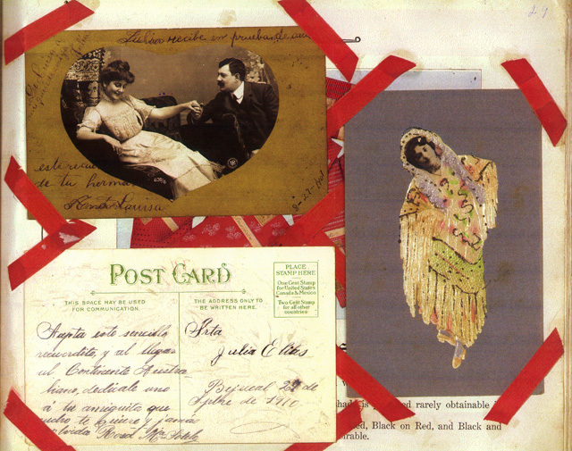Julia’s postcard and Spanish poetry album made in Cuba